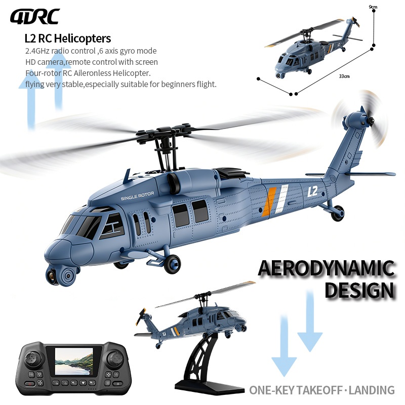 Rc Helicopter Nitro - 4DRC 新型L2 8K HDカメラ搭載 RCヘリコプター 6軸ジャイロスコープ