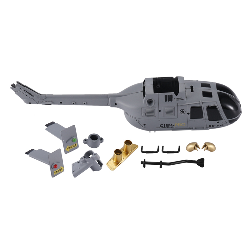 Rc Helicopter Coaxial - Rcヘリコプターおよびドローンシェルカバーセット,脱脂スペアパーツ,アップグレードアクセサリー,c186 C-186 pro