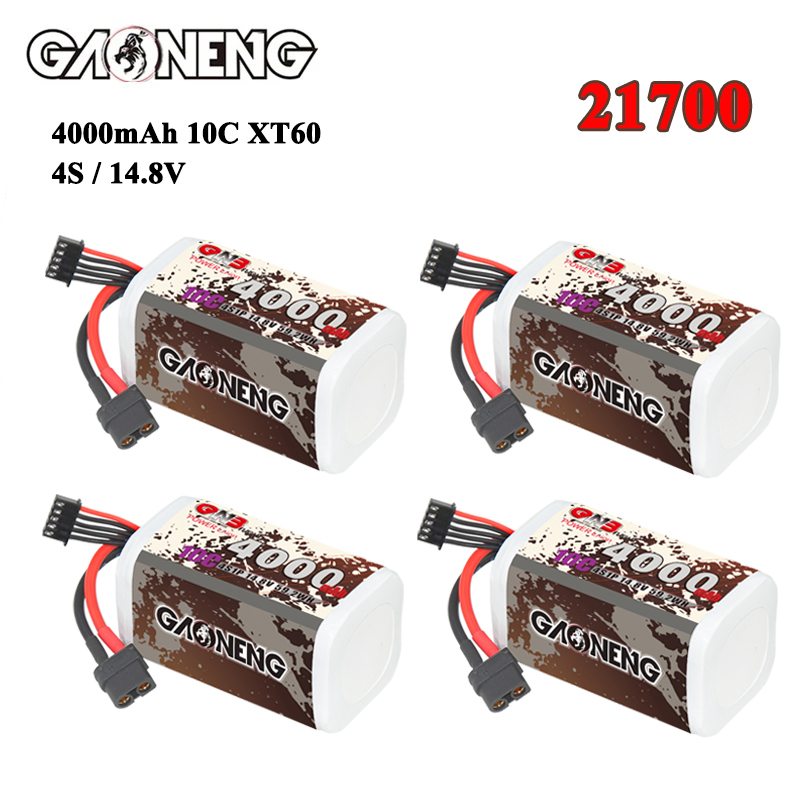 Rc Helicopter Parts - Fpvドローンクワッドコプターヘリコプター用リチウムイオンバッテリー,飛行機rc部品,gnb 4000mah,4s,14.8v,10c,20c,xt60プラグ付き,21700, 21700