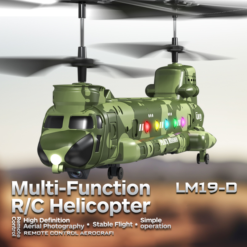 Rc Helicopter Nitro - 子供用リモコン飛行機モデルおもちゃ,rcヘリコプター,LM19-D, LEDライト,480p hdカメラ,航空写真,2.4g,男の子へのギフト