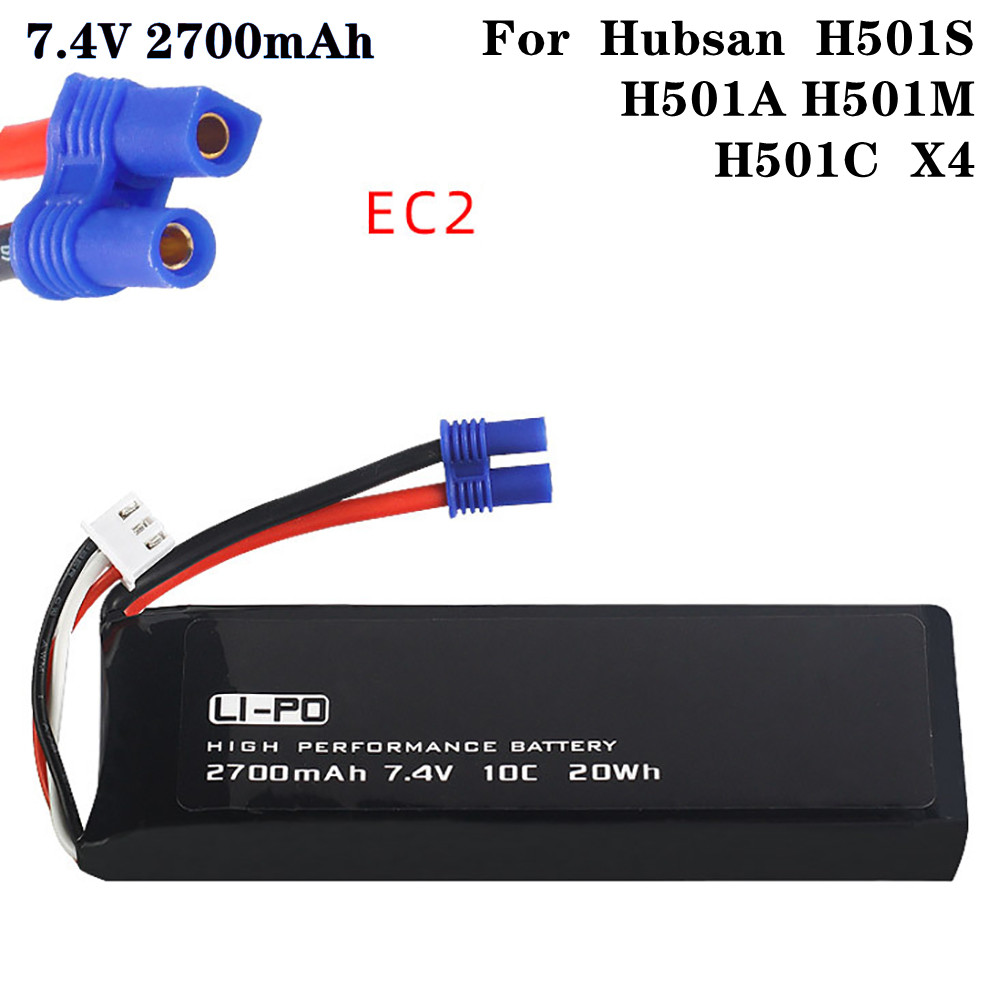 Rc Helicopter Coaxial - 7.4V 2700mAh 10C オリジナルバッテリー Hubsan H501S