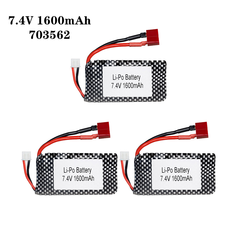 Rc Helicopter Coaxial - 1/2/3ピース/ロット7.4v 1600mah 703562 25Cリポバッテリー9125 rcカースペアパーツとwltoys 144001