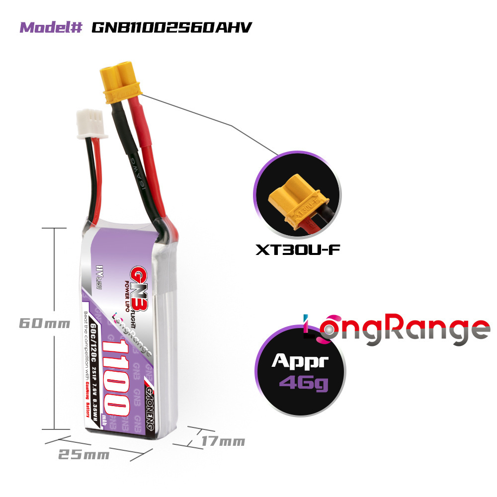 GNB 1100mAh 2S 3S 4S 6S 60C/12 - Rc Helicopter Parts のレビューと価格