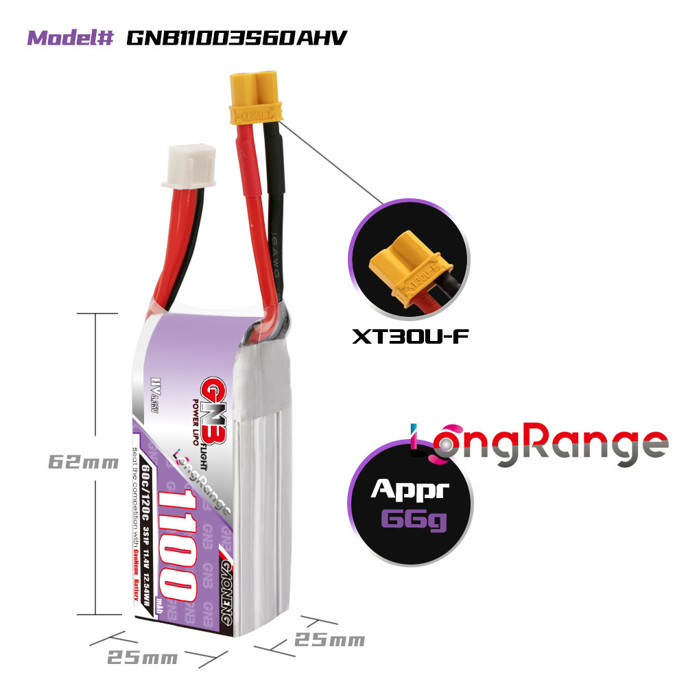 GNB 1100mAh 2S 3S 4S 6S 60C/12 - Rc Helicopter Parts のレビューと価格