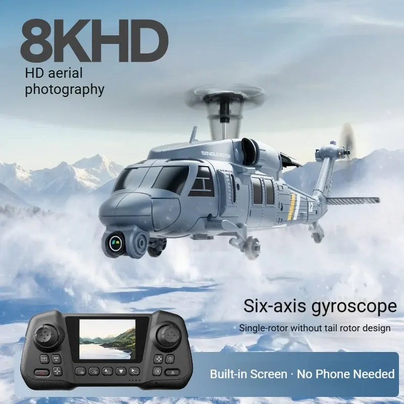 L2-DORN RC アパッチヘリコプター 8K空中カメラ  - Rc Helicopter Single Rotor のレビューと価格